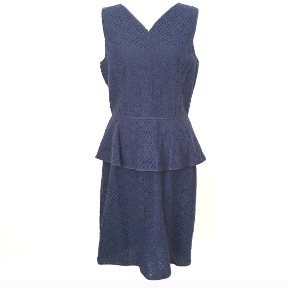 Max Studio Eyelet Peplum Sheath Dress